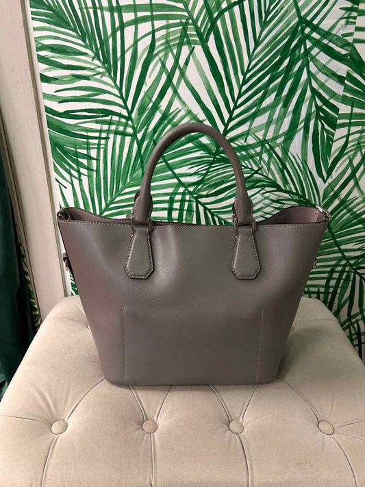 Michael Kors Grey Saffiano Leather Large Satchel Style Tote