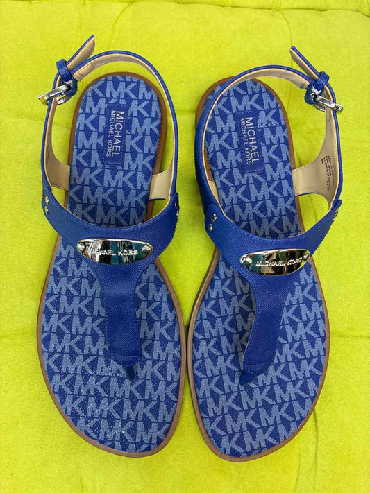 Michael Kors Blue Size 9 Cobalt MK Plate Thong