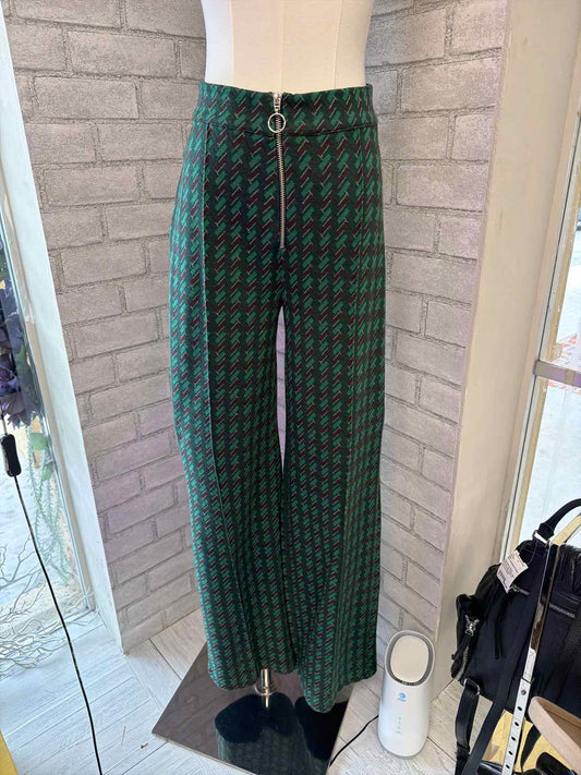 Zara green and brown plaid pants