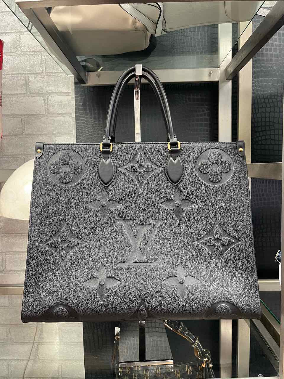 Louis Vuitton OnTheGo Monogram Empreinte Dark Black Leather