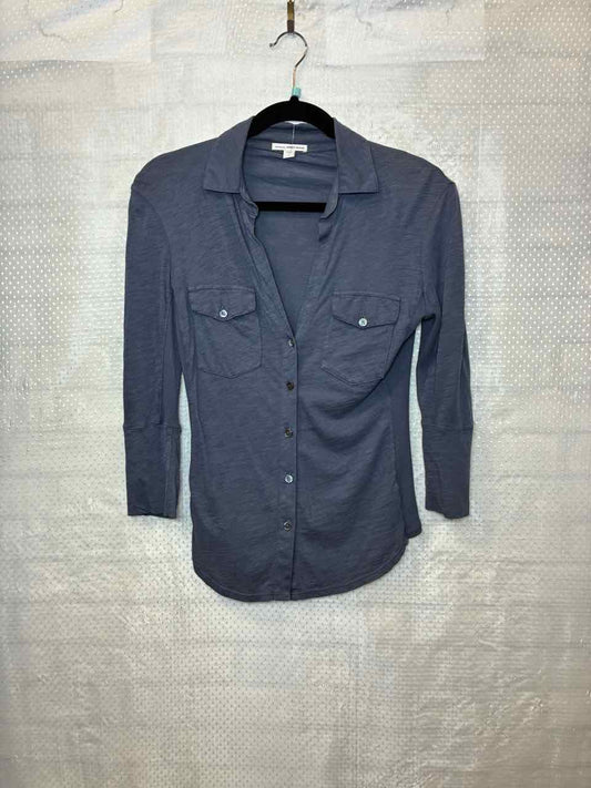 James Perse Navy Shirt Size 1