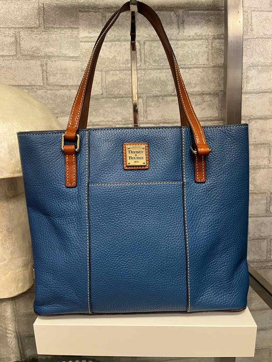 Dooney and Bourke Azure Blue Vintage Lexington Pebbled Leather Tote