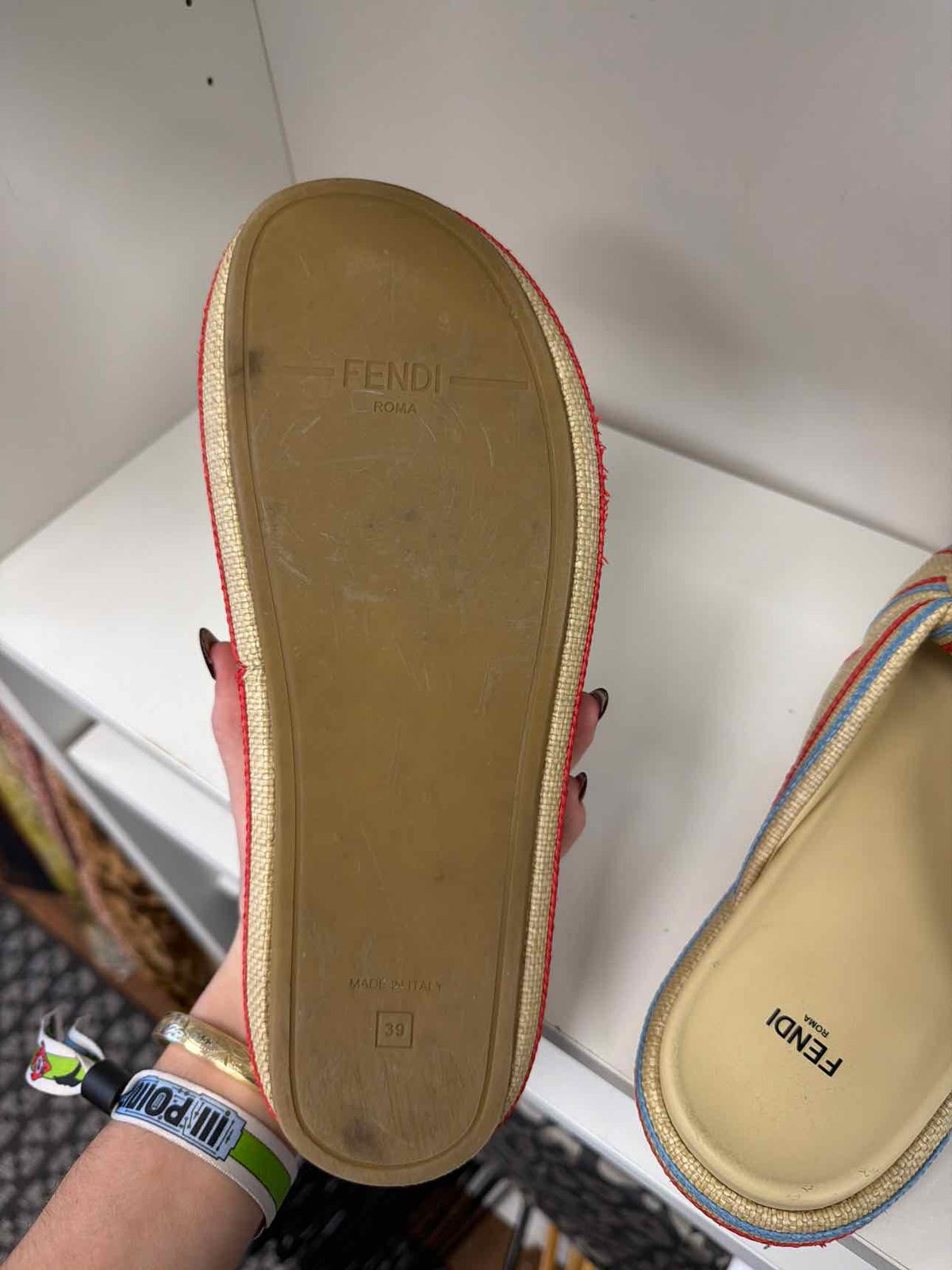 Fendi tan sandals