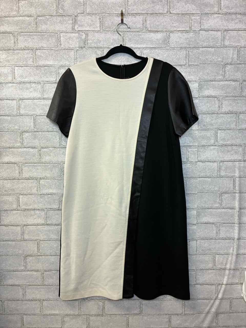 St John Black Label Color Block Dress Black and White Size 14