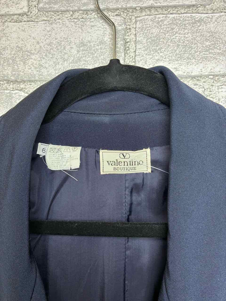 Vintage Valentino Navy Jacket Blouse size 6