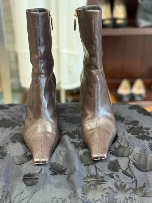 Gucci Leather Brown Boots Size 9
