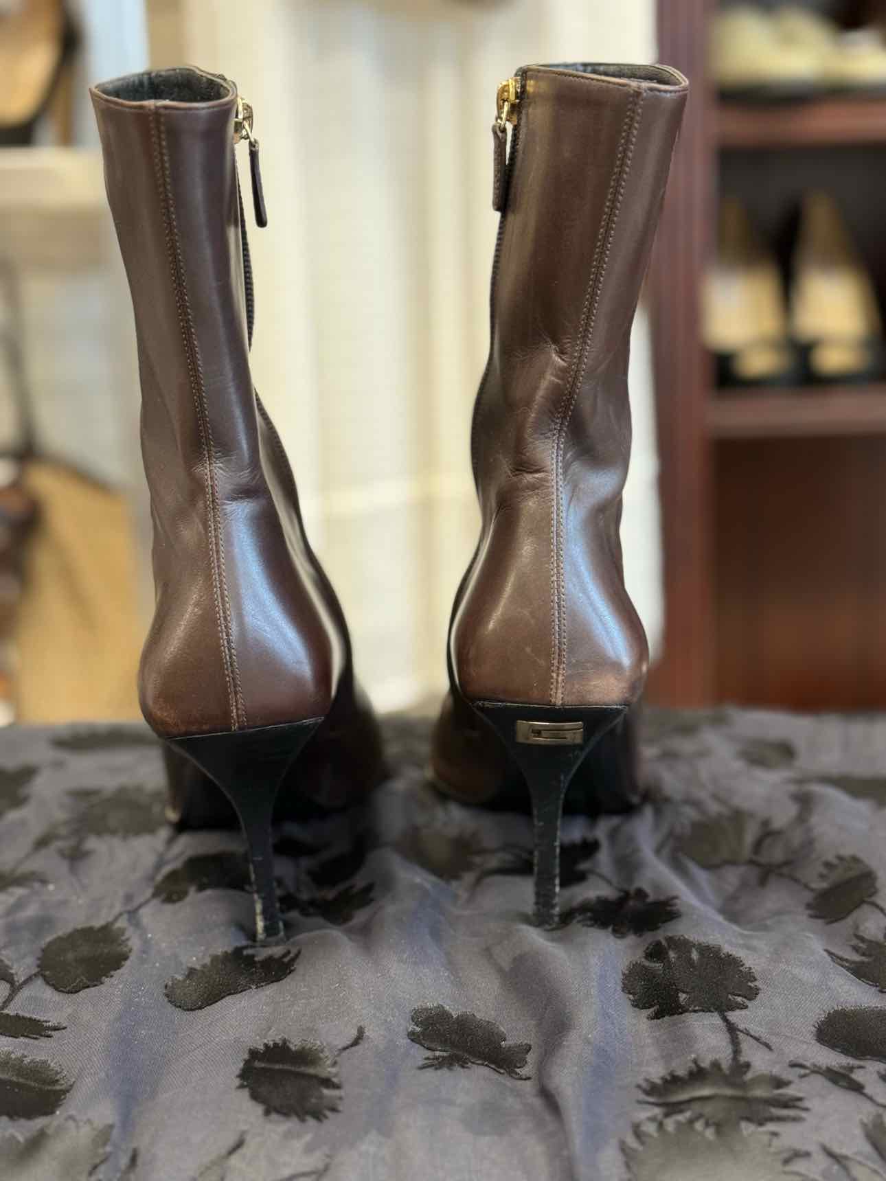 Gucci Leather Brown Boots Size 9
