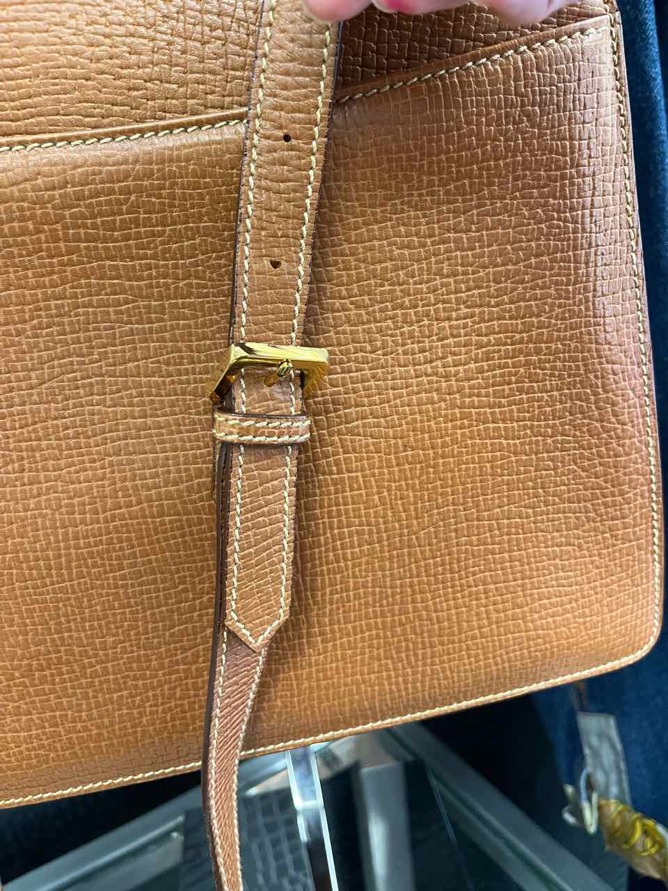 Loewe Barcelona Tan Textured Top Handle Structured Bag, Box, Dust Bag