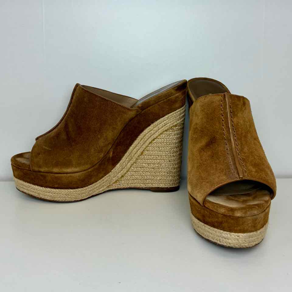 Micheal Kors Charlie's Brown Suede Wedge Size:6.5 Originally:$350