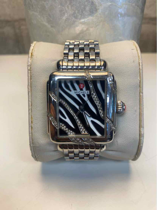 MICHELE Deco Safari Zebra Diamond Ladies Watch