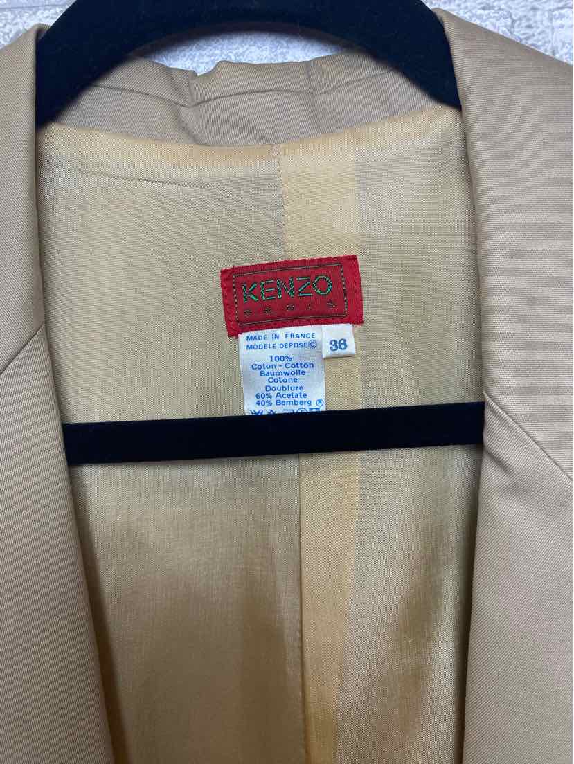 Kenzo Vintage Size 38 Beige 2pc Skirt and Jacket Set