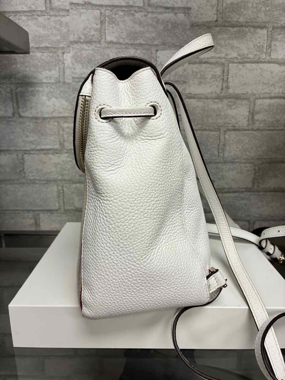 Kate Spade Canvas and  White Leather Leila BackPack