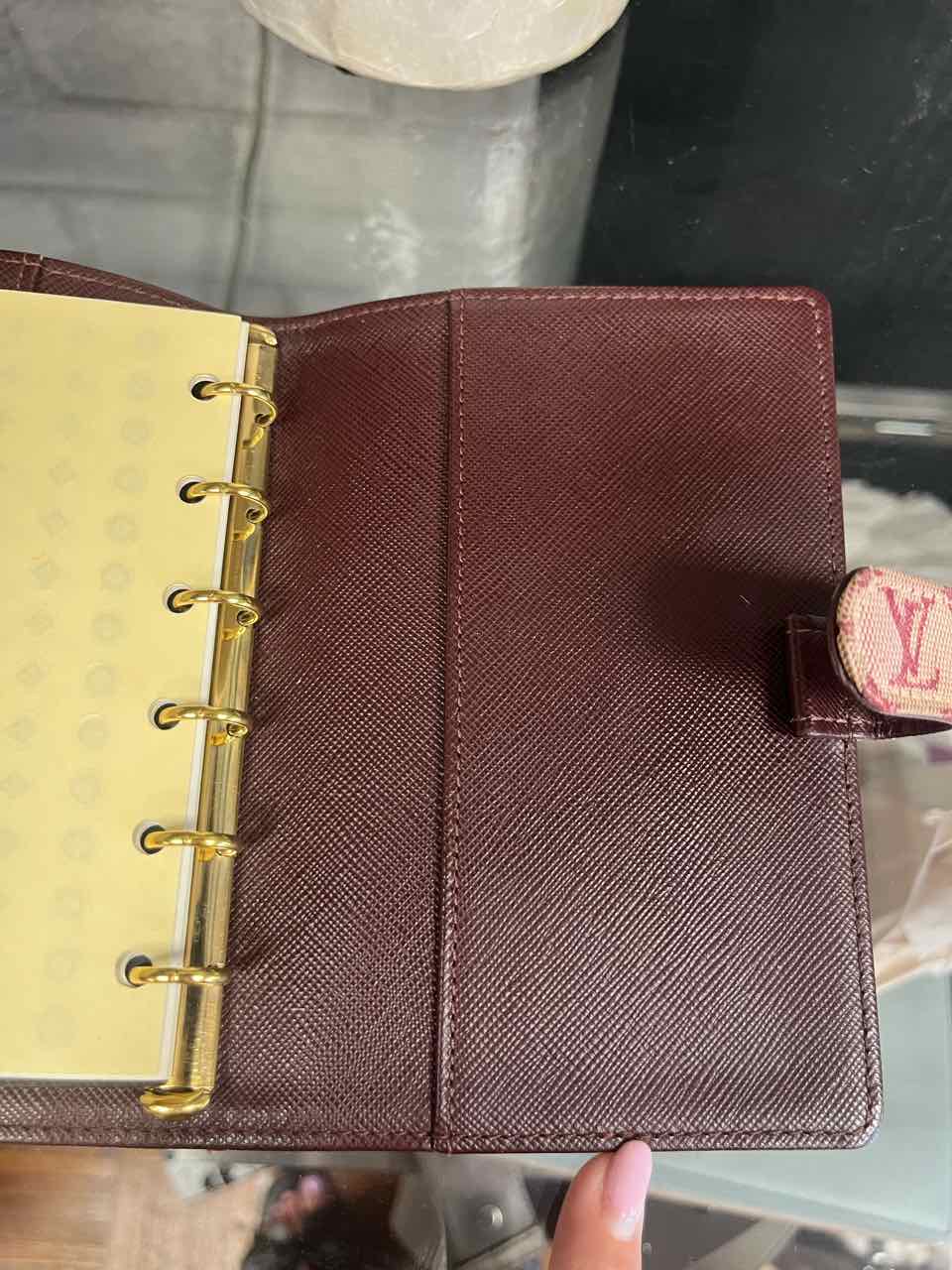 Louis Vuitton Mini Lin PM Red Agenda / Passport Holder