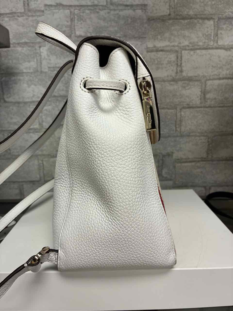 Kate Spade Canvas and  White Leather Leila BackPack