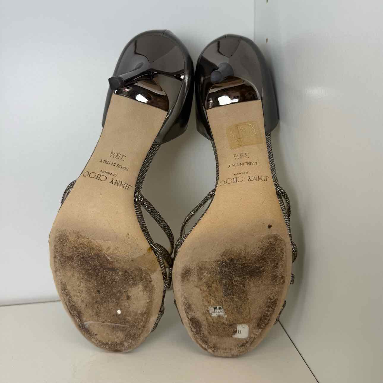 Jimmy Choo Silver Metallic Heels  39.5/ 9