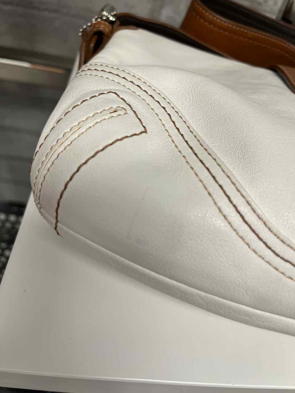 Vintage Coach Soho cream and cognac leather Shoulder bag