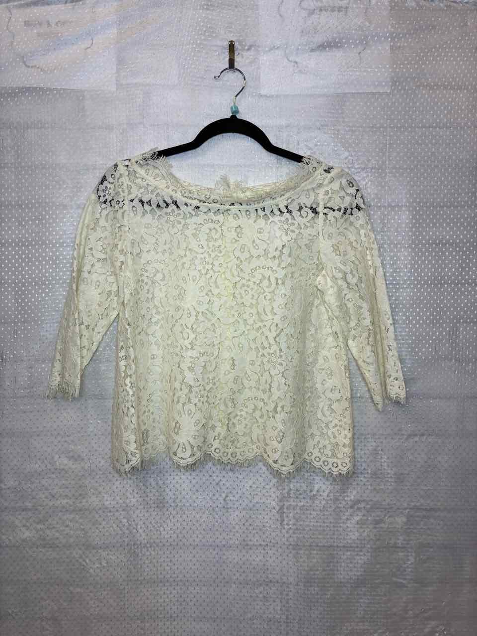 Joie White Lace Shirt Size XS
