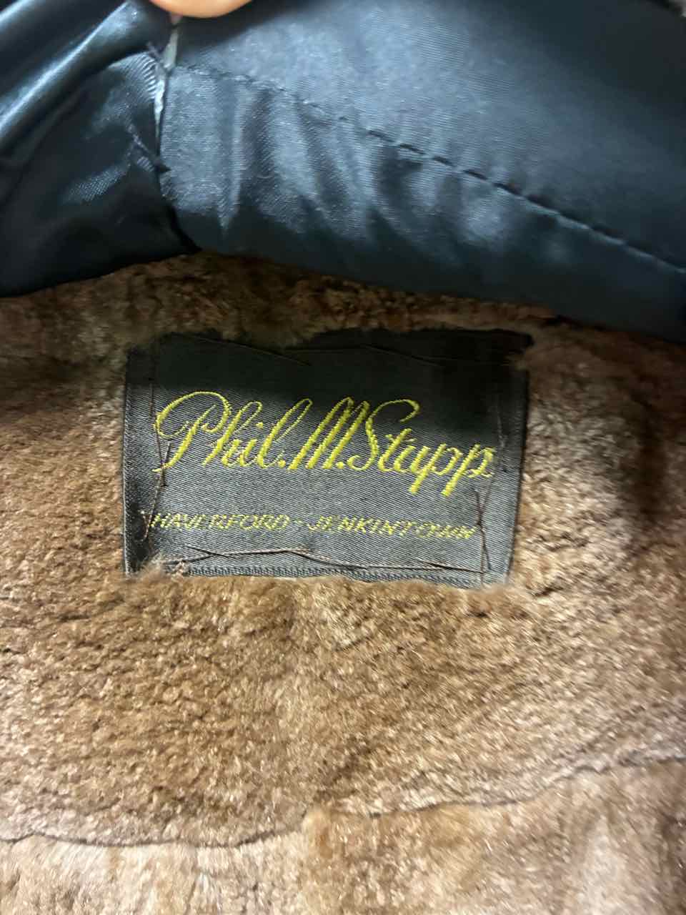 Phil.M.Stupp Brown Jacket with Light Brown Natural Mink  Fur Llining M