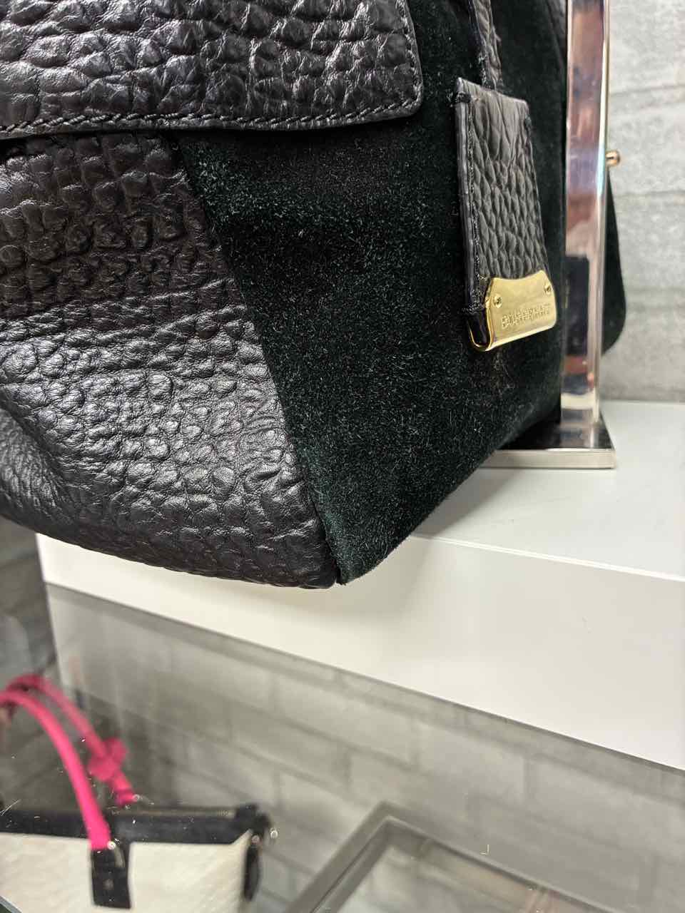 BURBERRY Callaghan Tote in black suede and leather