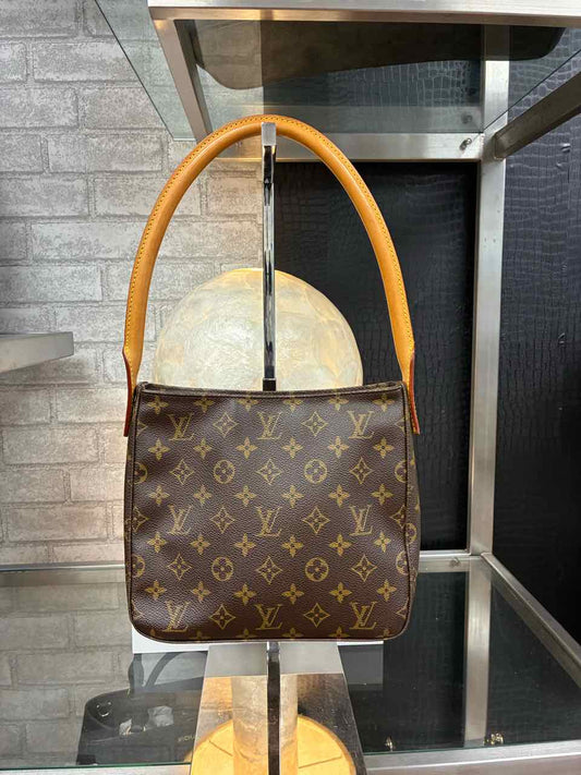 Louis Vuitton Brown  Monogram Canvas Looping MM Purse