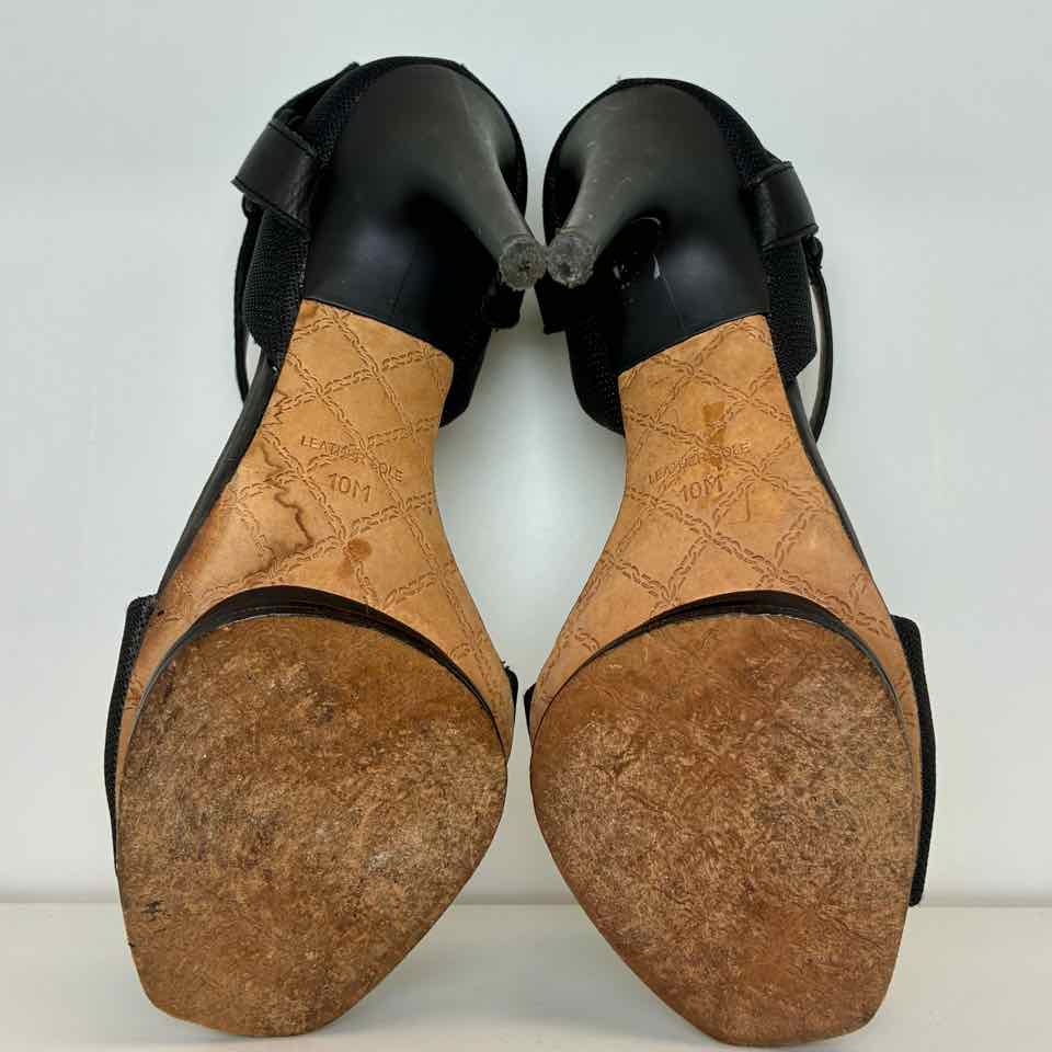 L.A.M.B Black Leather Heels