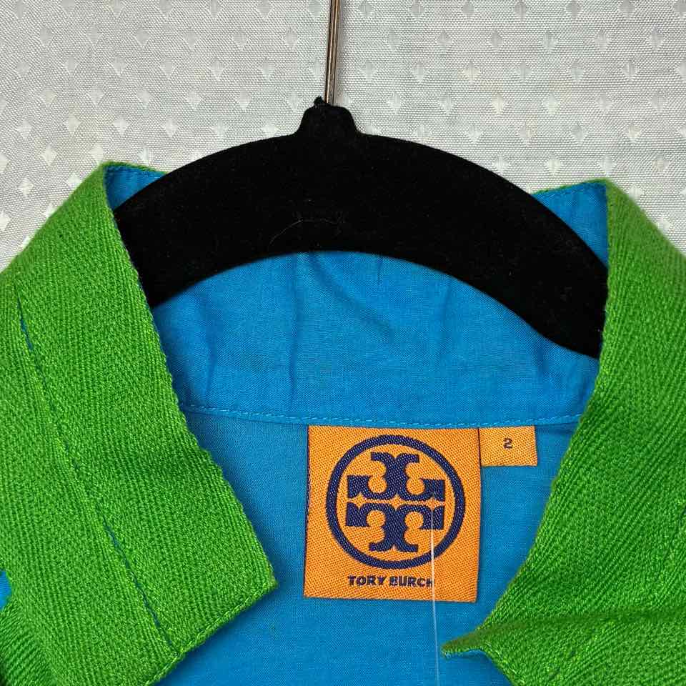Tory Burch Blue and green tunic Size 2