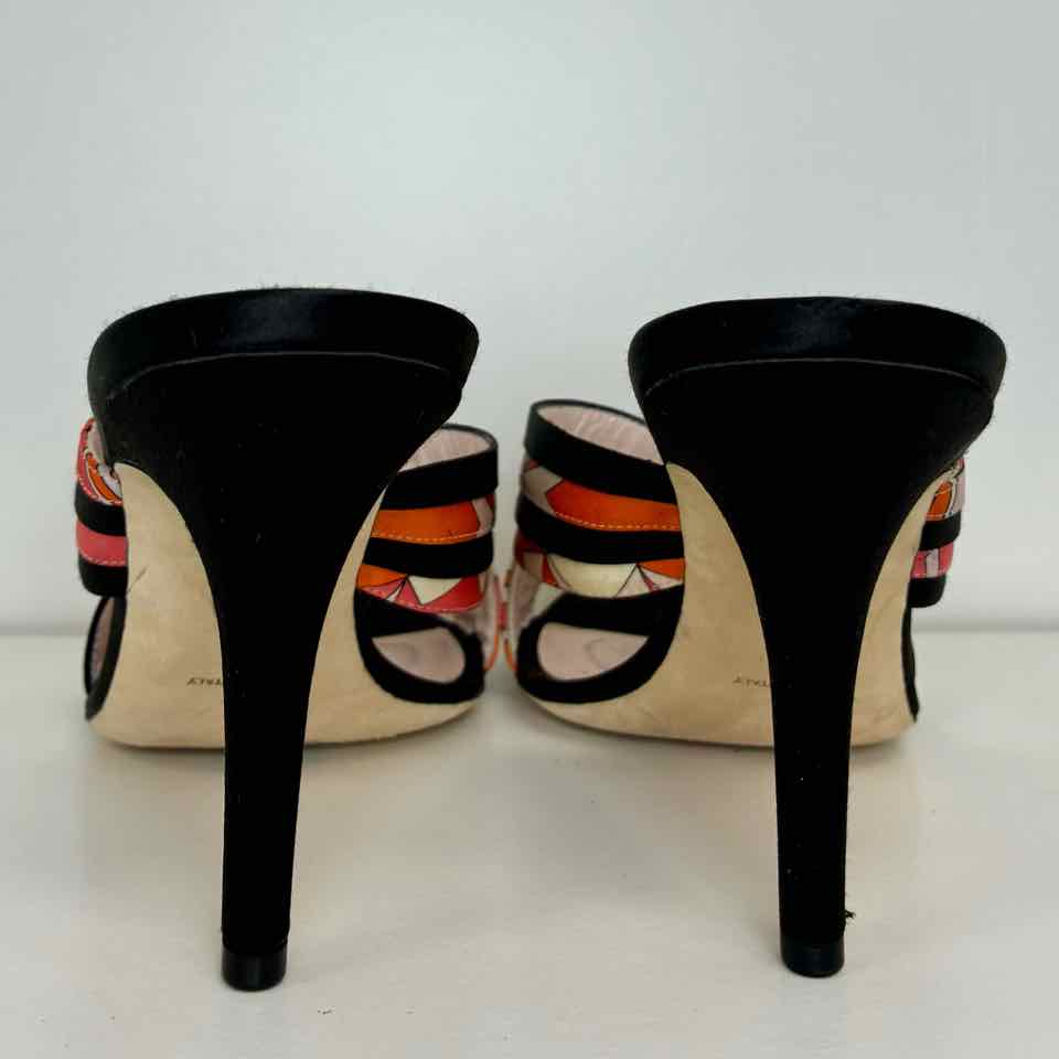 Emilio Pucci  Multicolor Print Strappy Sandals 40