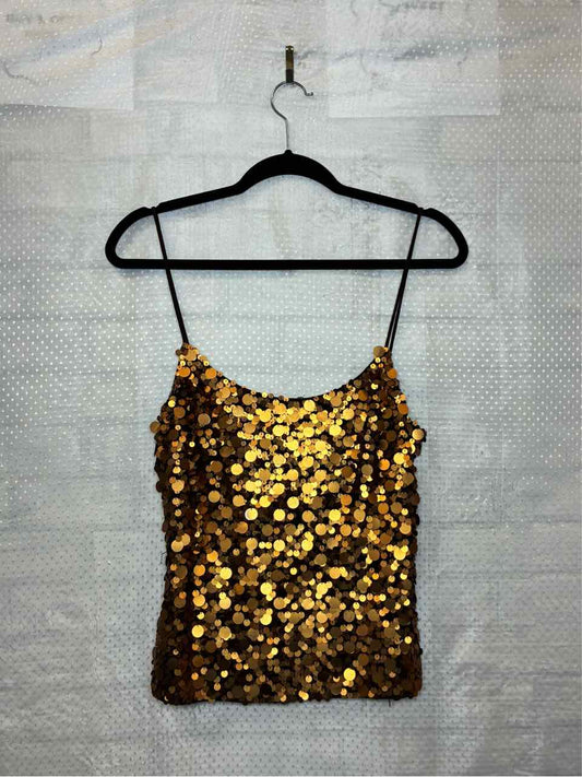 Citrine Bronze Beaded Tank Top Size Med