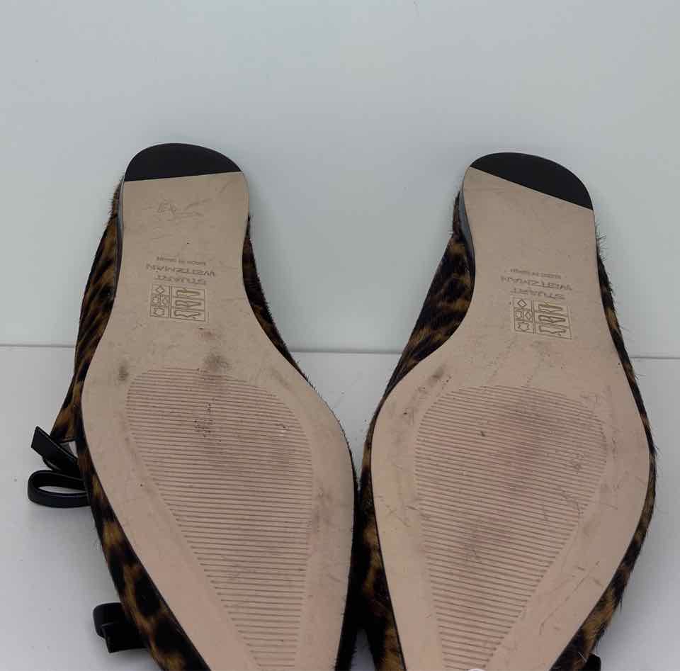 Stuart Weitzman Leopard Print Shoe Size 9 Mules