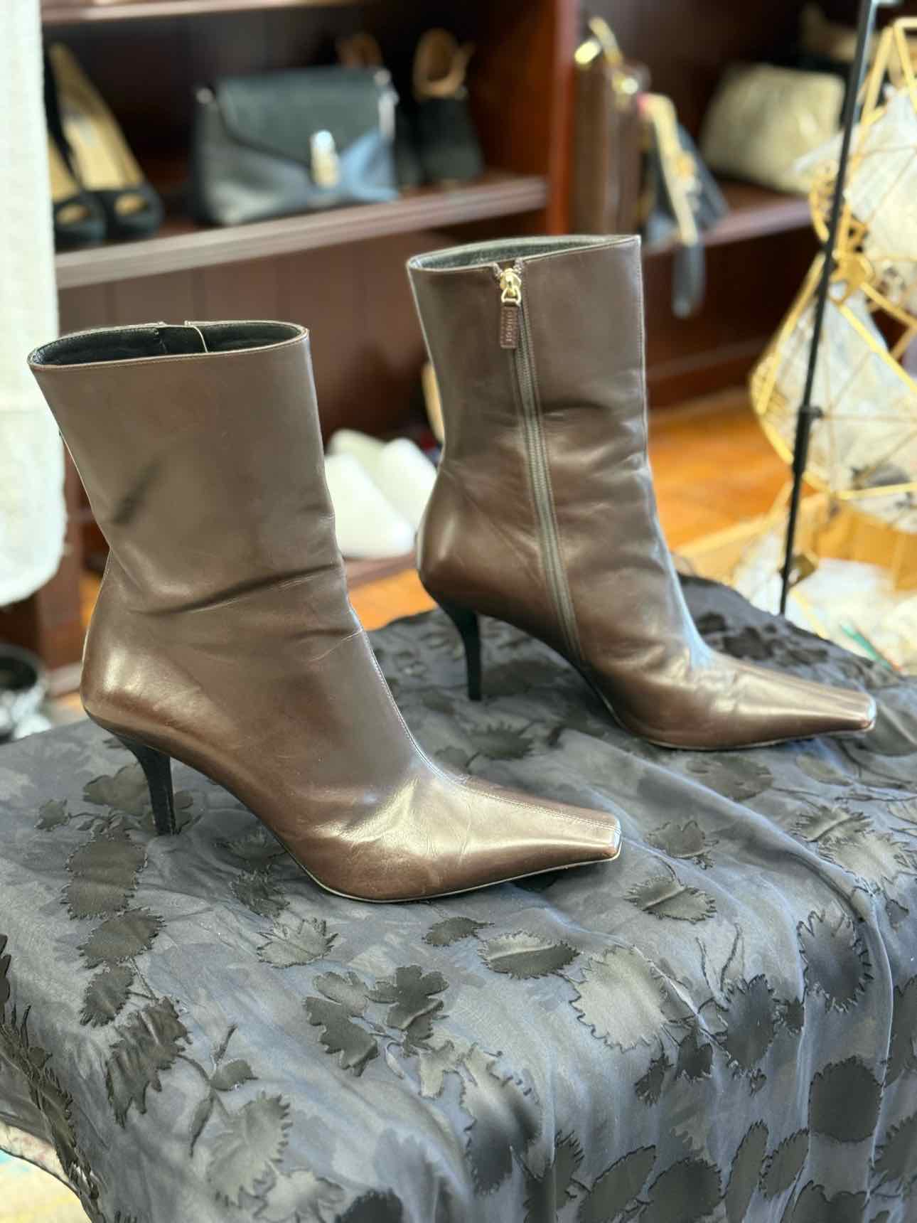 Gucci Leather Brown Boots Size 9