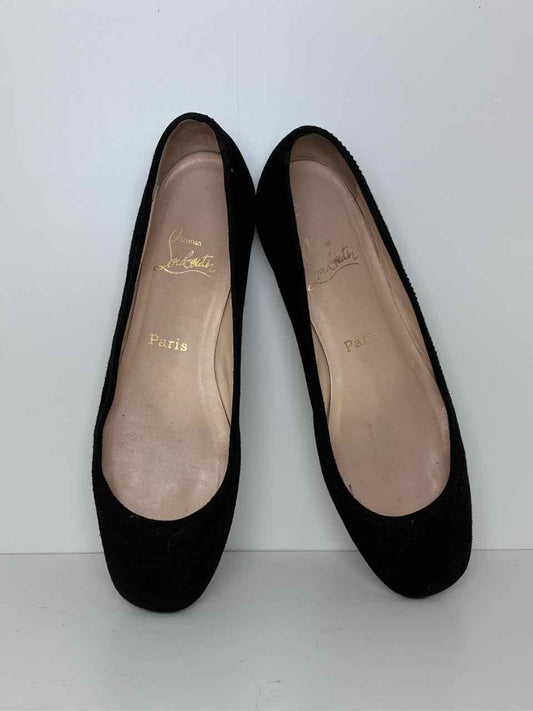 Chritian Louboutin Black Suede Shoe Size 41 Flats