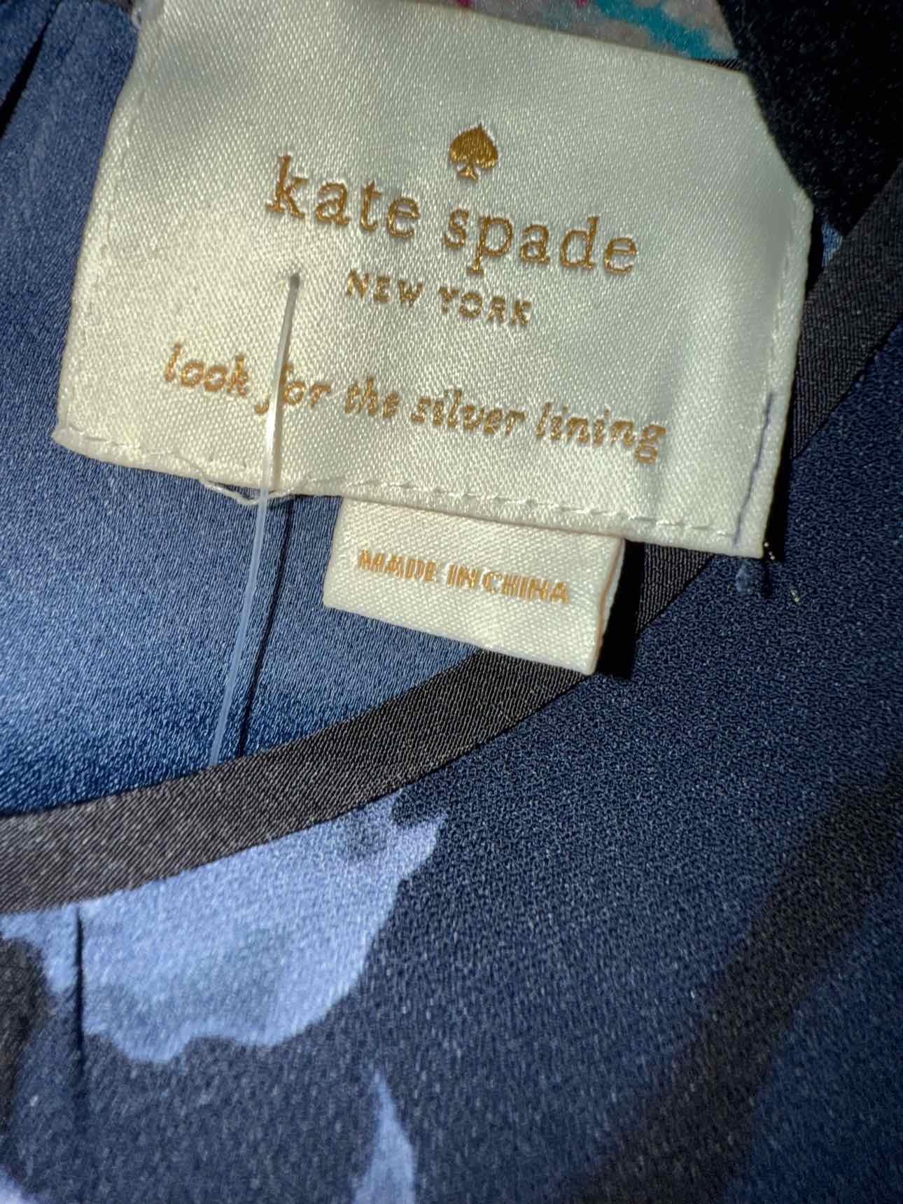 Kate Spade Navy Dress with Flower Pattern 8