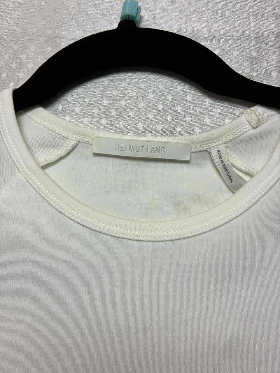 Helmut Lang White Zipper Sleeve Shirt Size Small