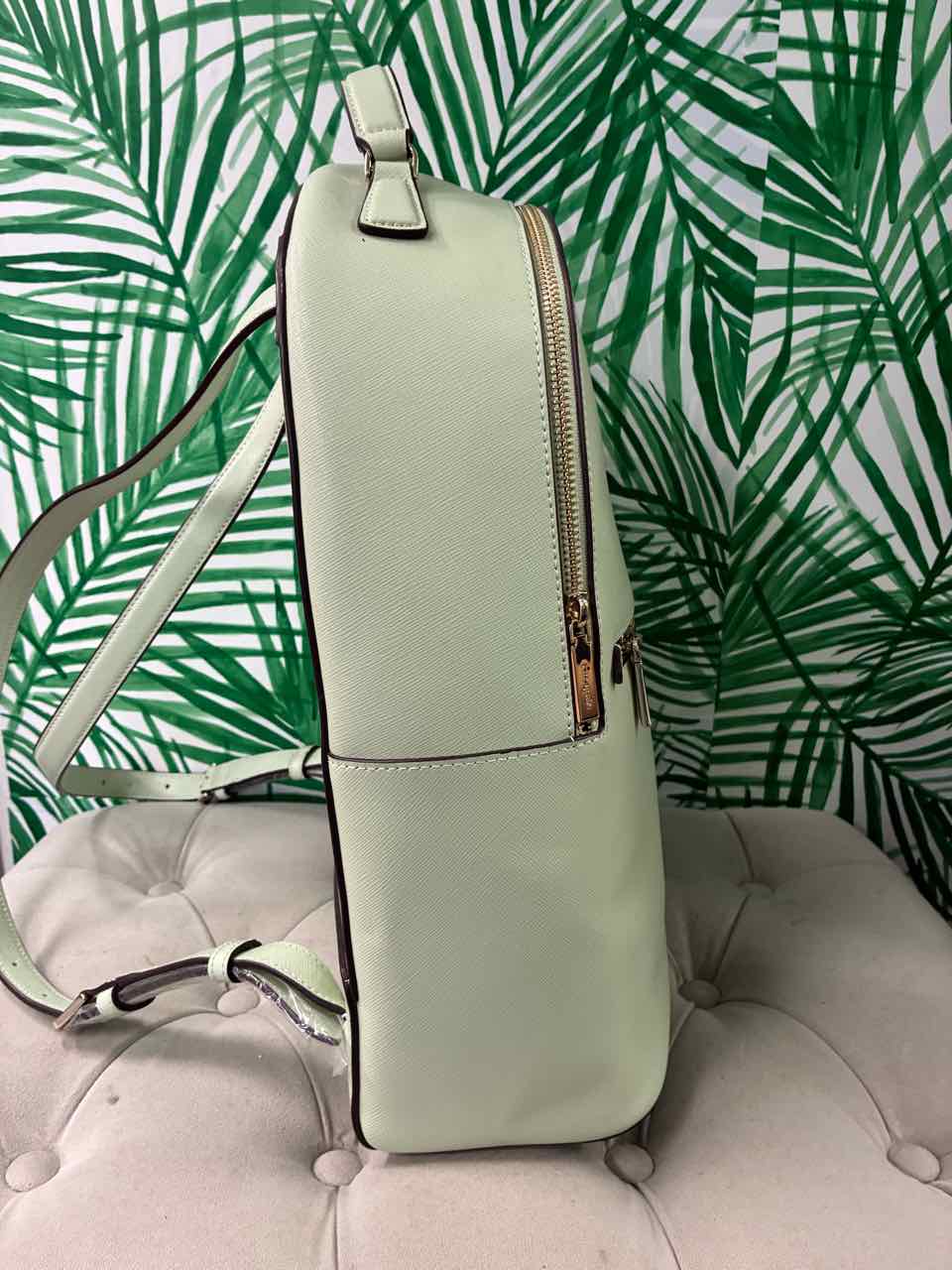 Kate Spade Light Olive Leather Large Backpack