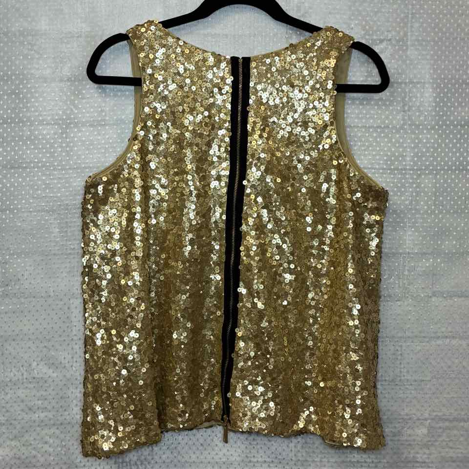 Vince Camuto Gold Sequin Tank Size Small