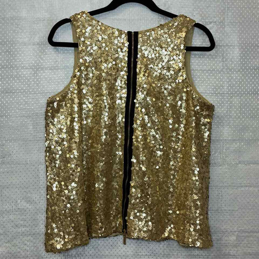 Vince Camuto Gold Sequin Tank Size Small