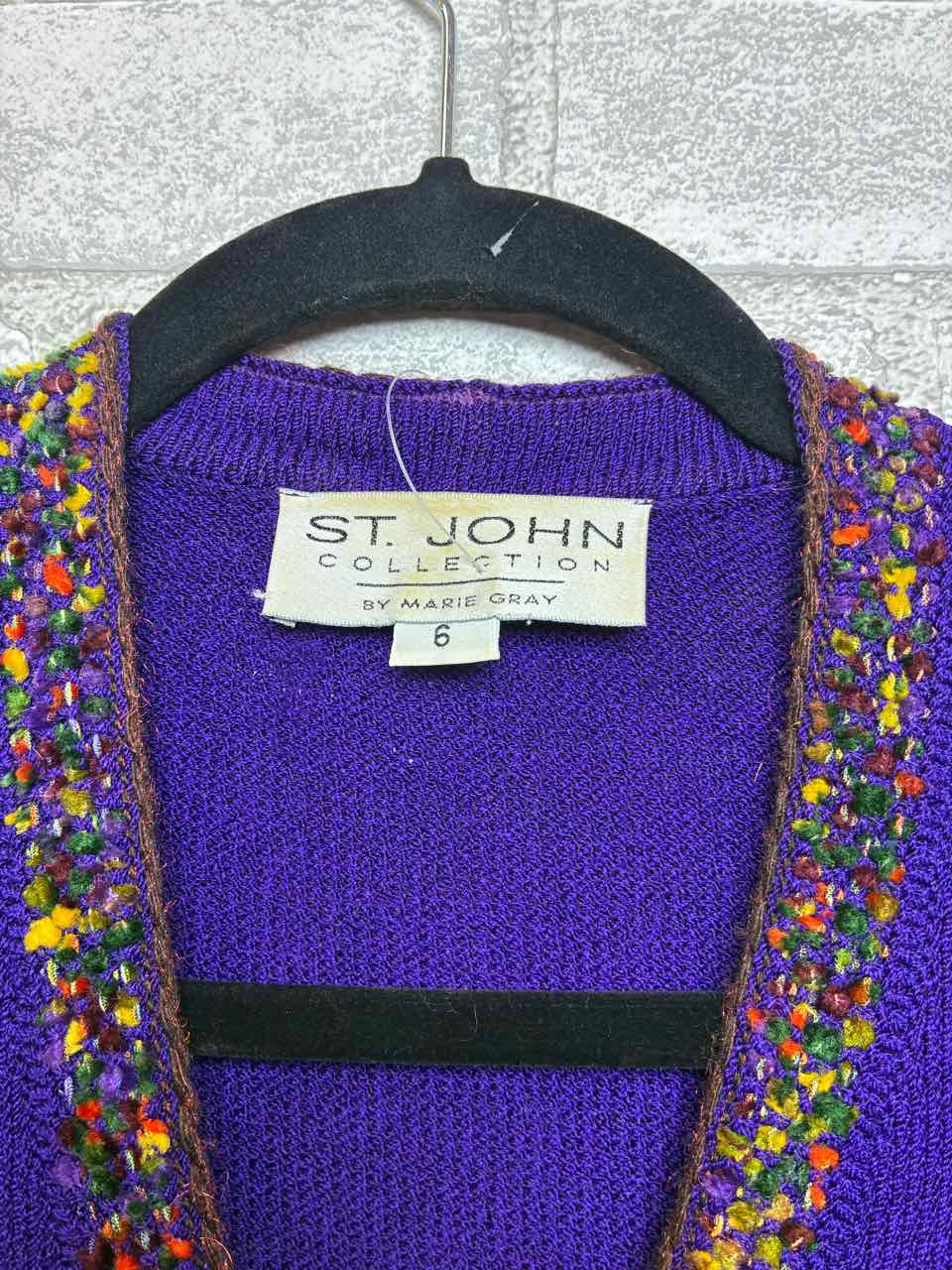 St John Two Pc Purple Suit size 6