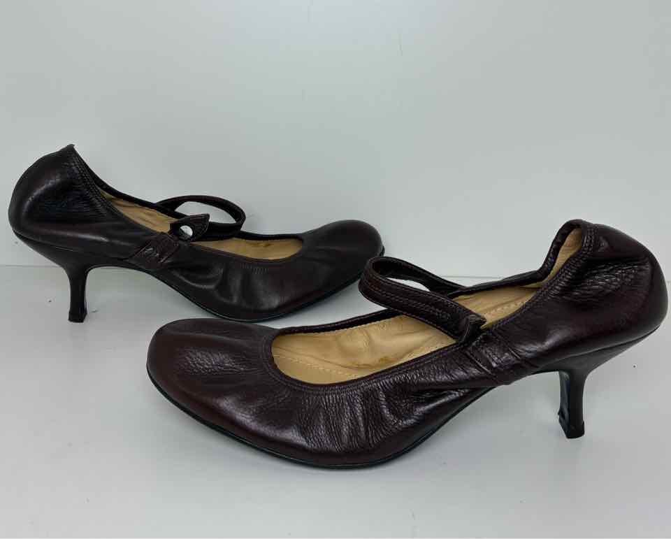 Lanvin Size 40 Brown Leather Ballet Style Heels