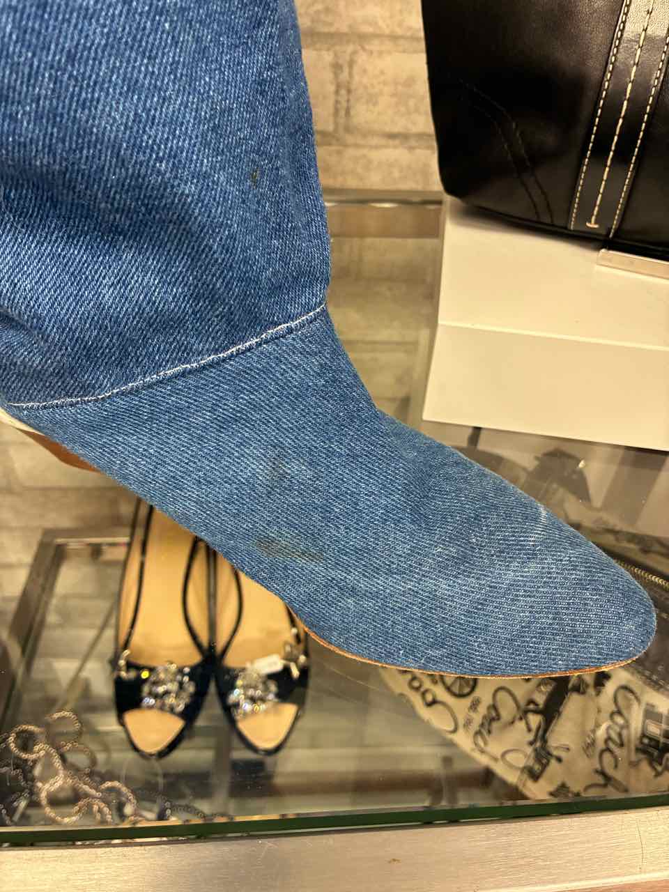 Vintage ELiot Denim with White Lace Boots Size 8