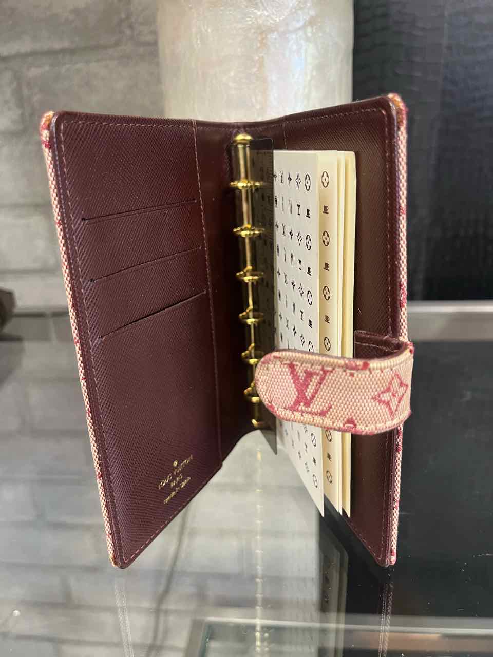 Louis Vuitton Mini Lin PM Red Agenda / Passport Holder