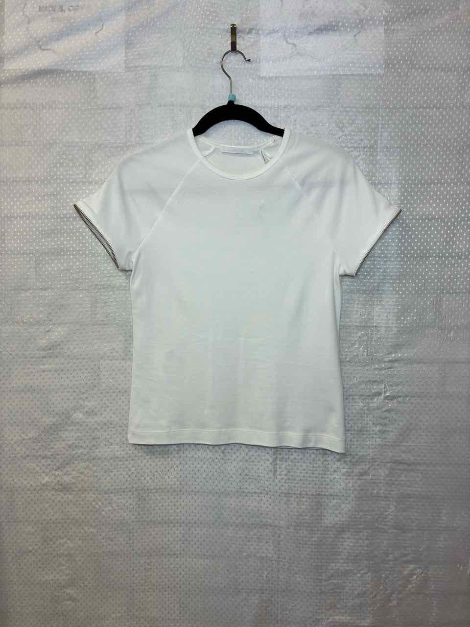 Helmut Lang White Zipper Sleeve Shirt Size Small