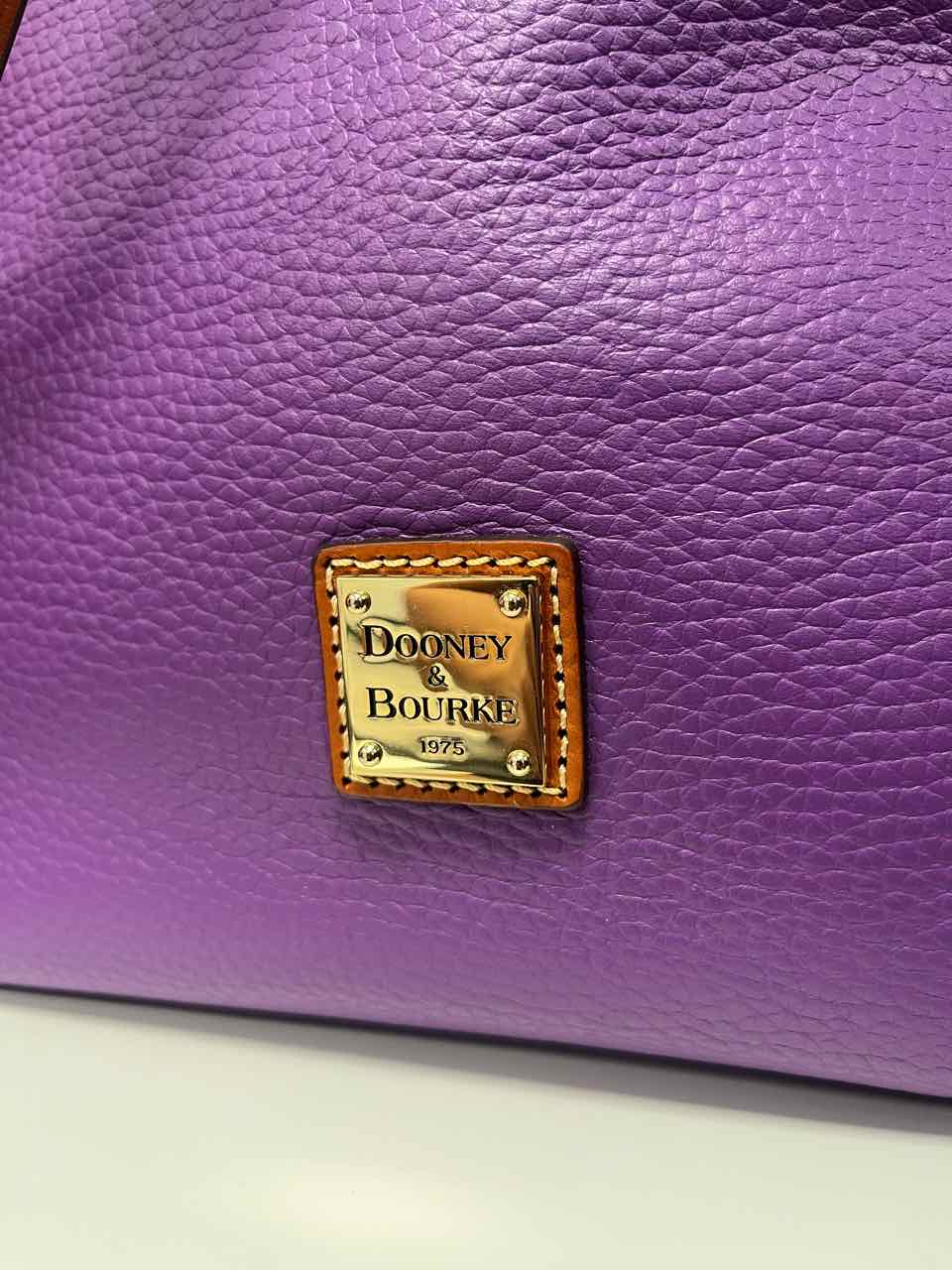 Dooney and Bourke Pebble Twist Strap Hobo Purple Plum Shoulder Handbag