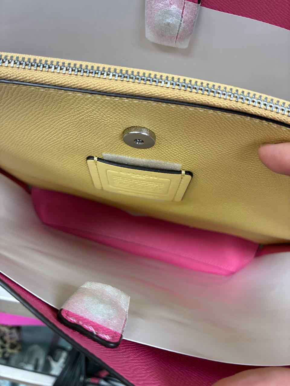 Coach Pistachio/green Mollie Bucket Bag 22 in double face leather.