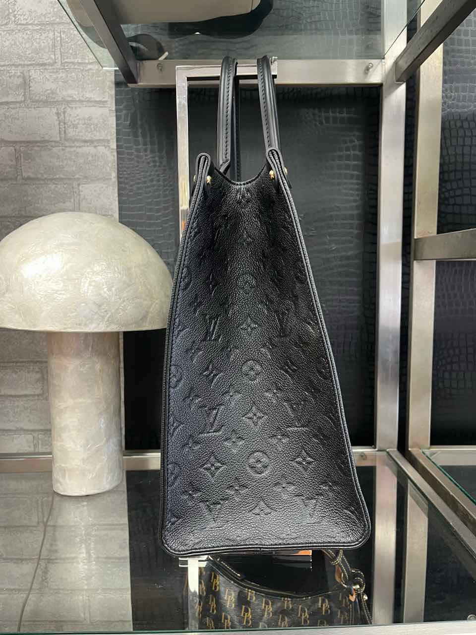 Louis Vuitton OnTheGo Monogram Empreinte Dark Black Leather