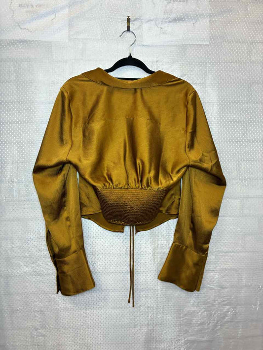 Free People Bronze Blouse Size Large