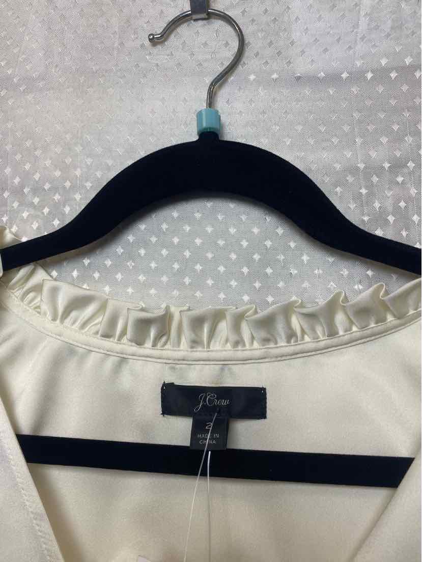 J Crew Front button ivory cream Blouse S
