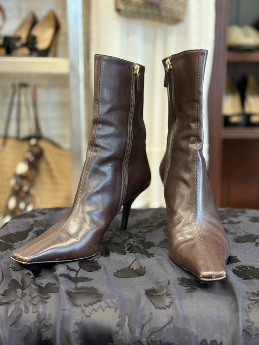 Gucci Leather Brown Boots Size 9