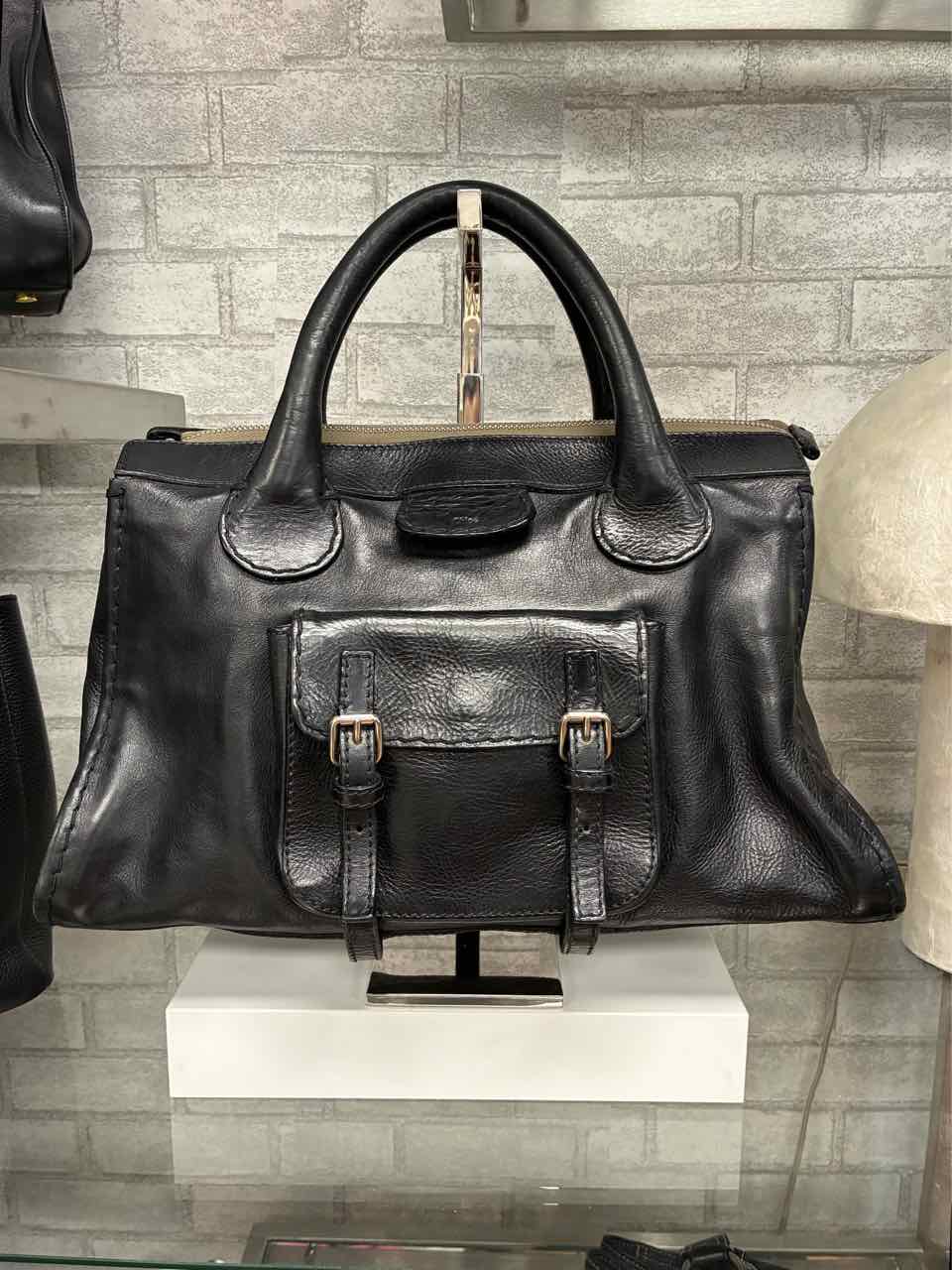 Vintage Chloe Edith Black Leather Hand Bag