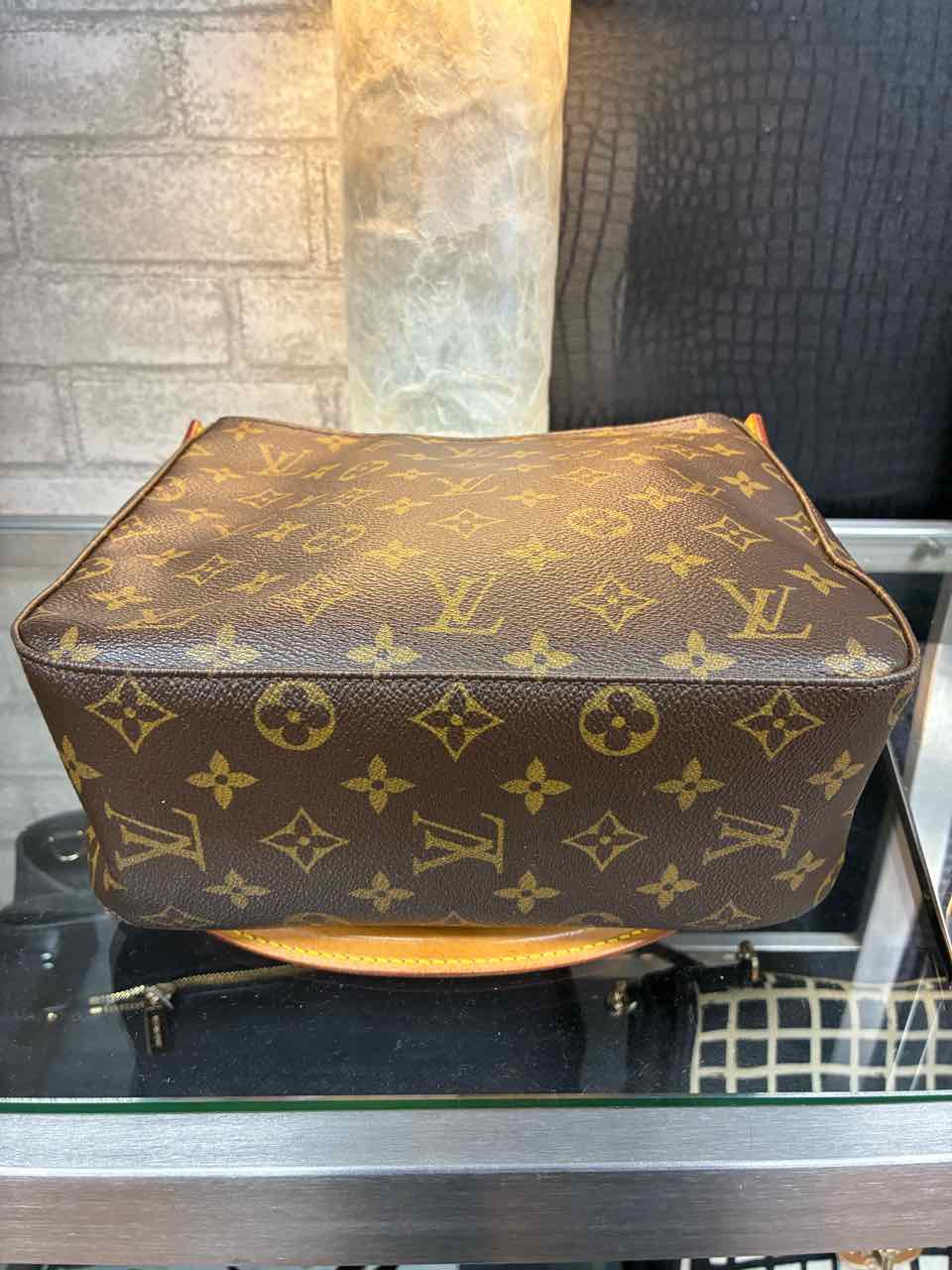 Louis Vuitton Brown  Monogram Canvas Looping MM Purse