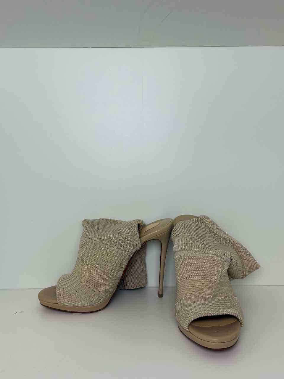 CL Size 36.3 Beige Sock Style Heels